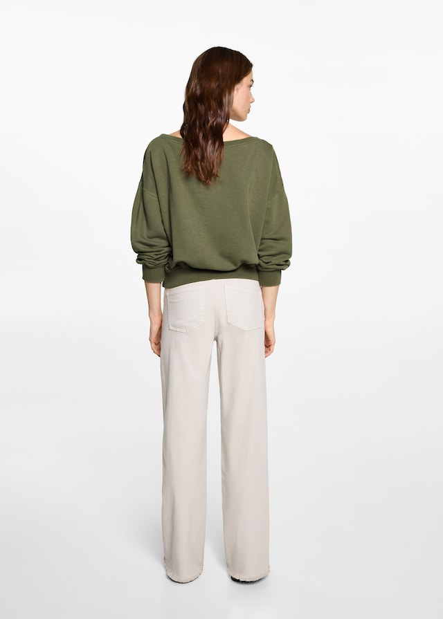 Mango Sweatshirt mit floraler Stickerei Cyber Monday