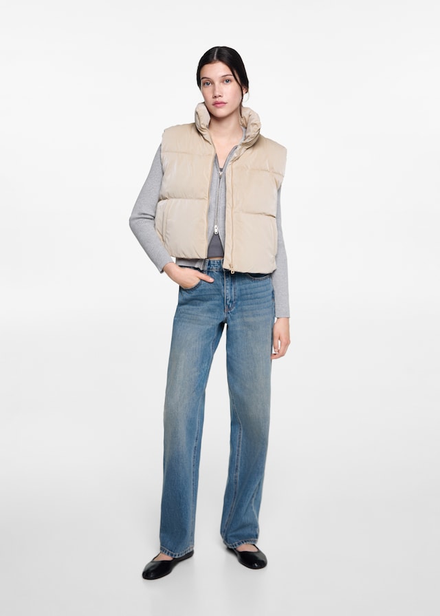 Mango Steppanorak mit Taschen Heißer Verkauf