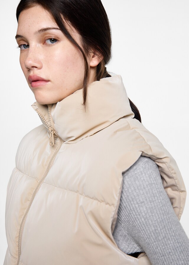 Mango Steppanorak mit Taschen Heißer Verkauf