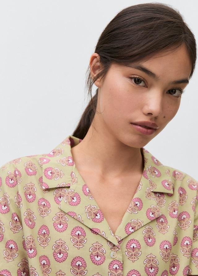 Mango Pyjama-Pack aus gemusterter Baumwolle Neueste Mode