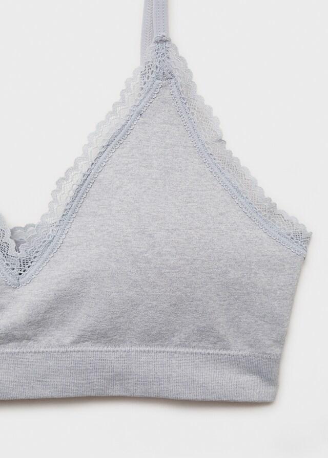 Mango Triangel-BH mit Seidenspitze-Detail Saisonale Angebote