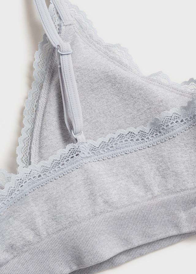 Mango Triangel-BH mit Seidenspitze-Detail Saisonale Angebote
