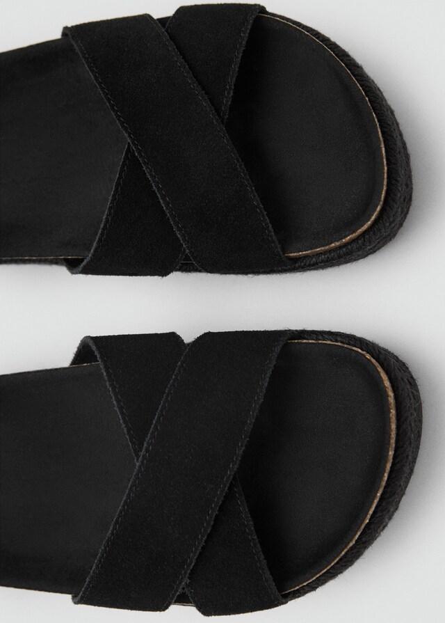 Mango Plateau-Sandale aus Leder Super Sparpreis