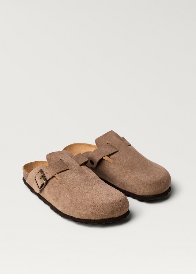 Mango Leder-Clogs mit Schnalle Wochenangebot