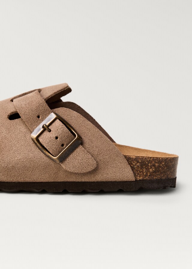 Mango Leder-Clogs mit Schnalle Wochenangebot