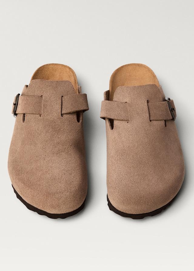 Mango Leder-Clogs mit Schnalle Wochenangebot