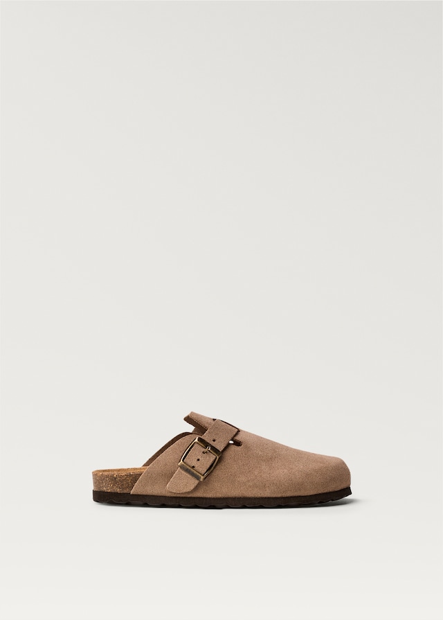 Mango Leder-Clogs mit Schnalle Wochenangebot