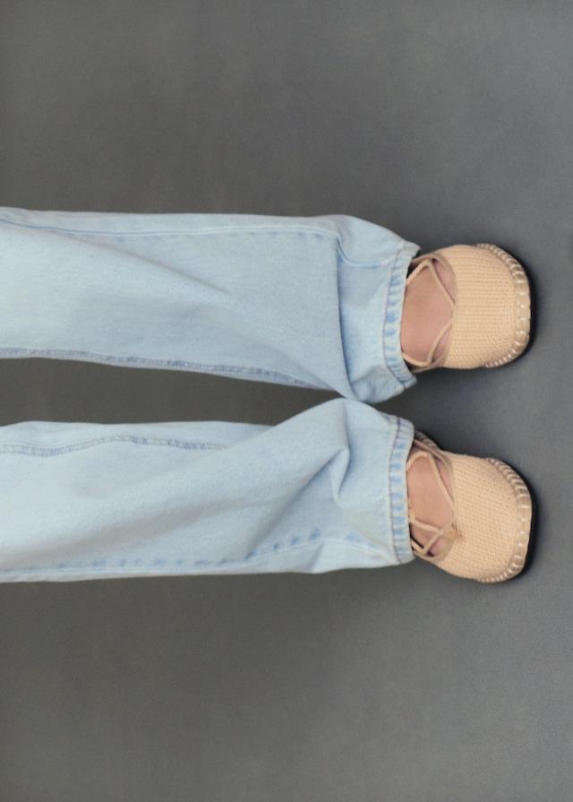 Mango Strick-Ballerina mit Schnürsenkeldetails Letzte 3 Tage