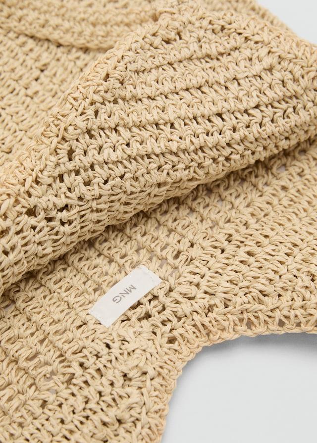 Mango Bucket Bag aus Naturfaser Letzte 2 Tage