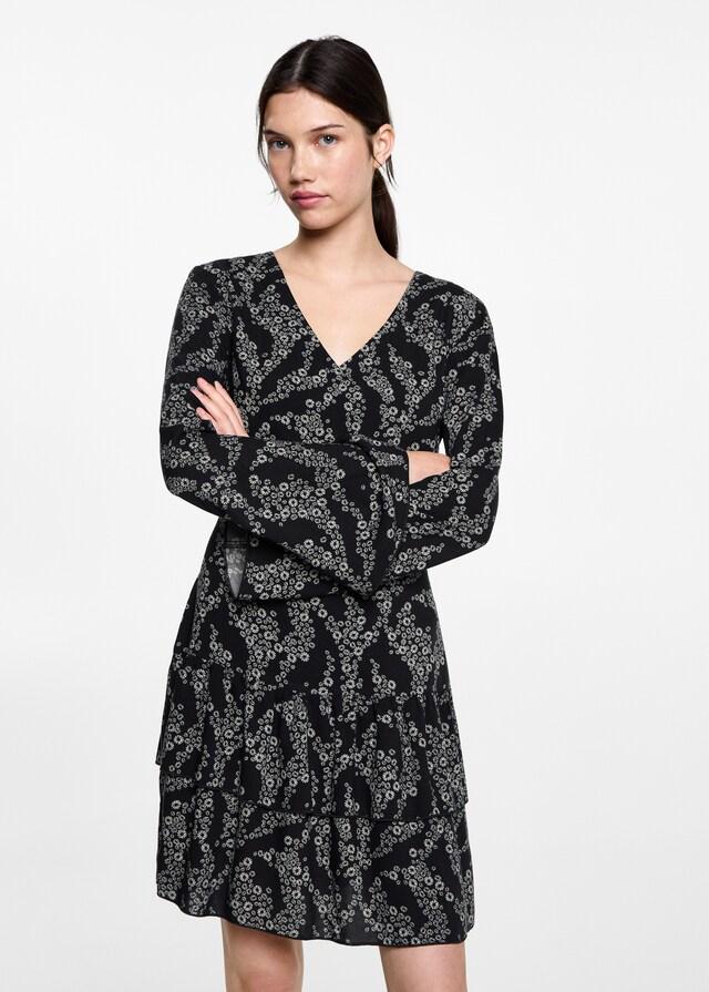 Mango Kleid mit Blumendruck Black Friday