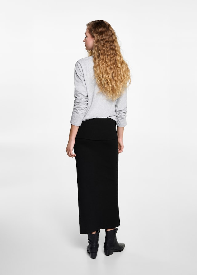 Mango Langer Strickrock Sonderangebote