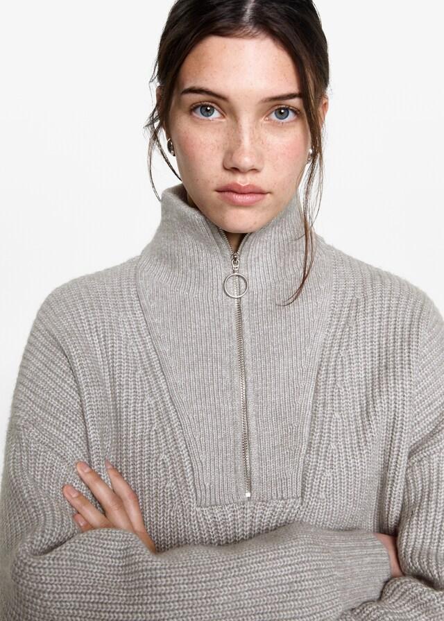 Mango Strickpullover mit Troyerkragen Letzter Tag