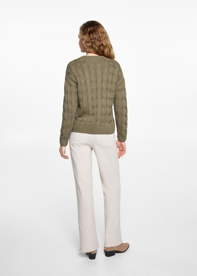 Mango Pullover mit Zopfmuster Bis zu 50% Rabatt