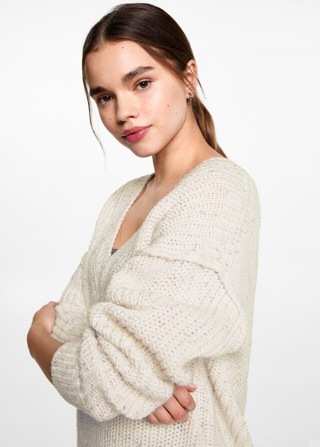Mango Oversized-Pullover mit V-Ausschnitt Nur für heute