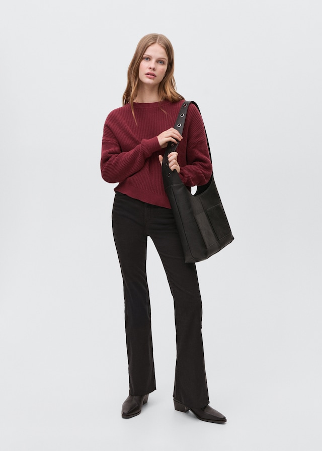 Mango Strickpullover mit Schlitzen Sonderangebot der Fabrik