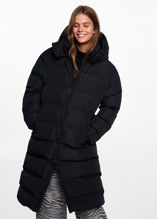 Mango Langer Steppanorak 50% Rabatt mit kostenlosem Versand