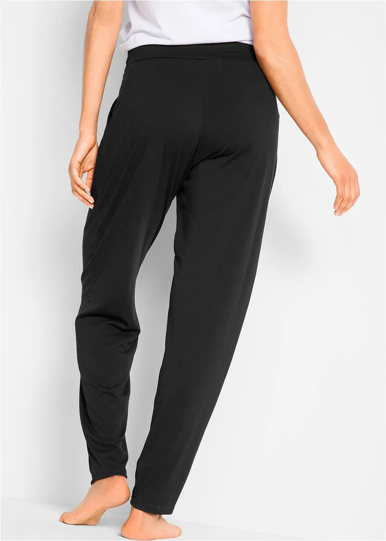 bonprix Locker fallende Wellness-Hose mit Viskose - schwarz Jubiläumsangebot