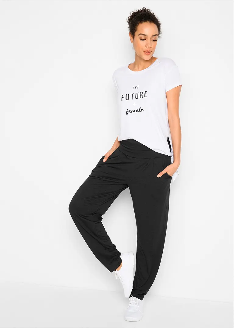 bonprix Locker fallende Wellness-Hose mit Viskose - schwarz Jubiläumsangebot