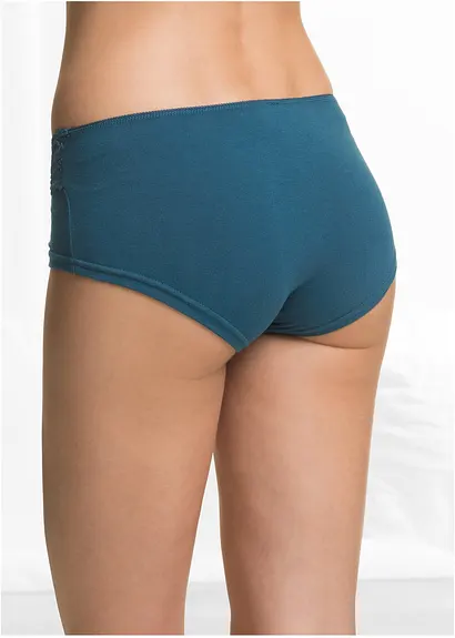 bonprix Hübsche Panty mit Spitzendetail - schwarz + blaupetrol Zeitlich begrenztes Angebot