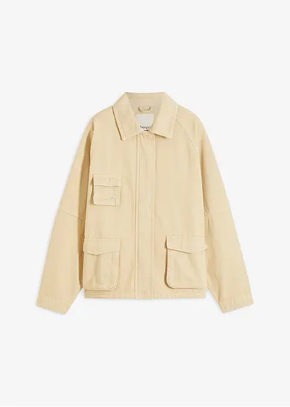 bonprix Lässige Utility Jacke mit Taschen - beige - Damen