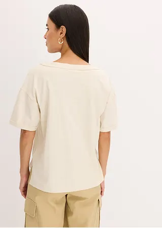 bonprix Trendiges Oversized T-Shirt mit V-Ausschnitt und aufgesetzter Tasche Black Friday