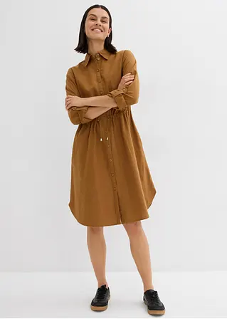bonprix Modisches Kleid mit Taschen und Gummizug in der Taille knieumspielend Weihnachtsangebot