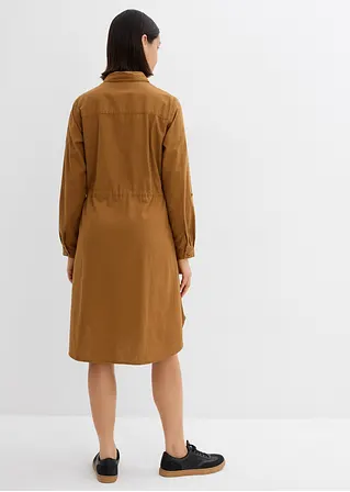 bonprix Modisches Kleid mit Taschen und Gummizug in der Taille knieumspielend Weihnachtsangebot