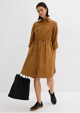 bonprix Modisches Kleid mit Taschen und Gummizug in der Taille knieumspielend Weihnachtsangebot