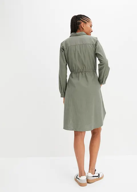 bonprix Modisches Kleid mit Taschen und Gummizug in der Taille knieumspielend Osterangebot