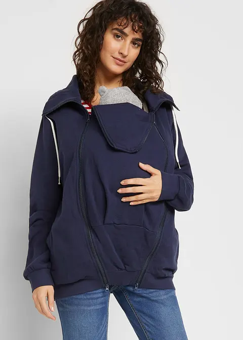 bonprix Sweatjacke für die Schwangerschaft und danach mit Trageeinsatz Super Sparpreis