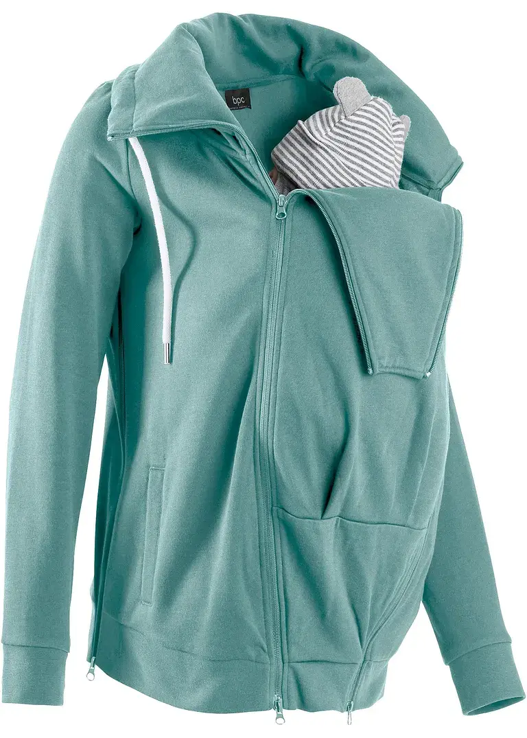 bonprix Sweatjacke für die Schwangerschaft und danach mit Trageeinsatz