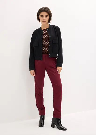 bonprix Jacke mit Knopfleiste und Taschen - schwarz - Damen Begrenzte Freigabe