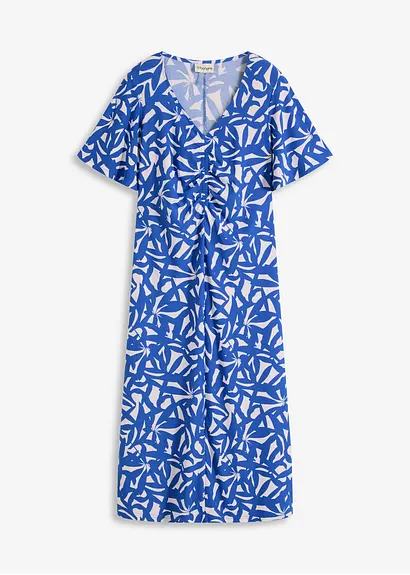 bonprix Schönes Sommerkleid mit weitfallenden Ärmeln und Smoke am Ausschnitt Vierteljährliche Förderung