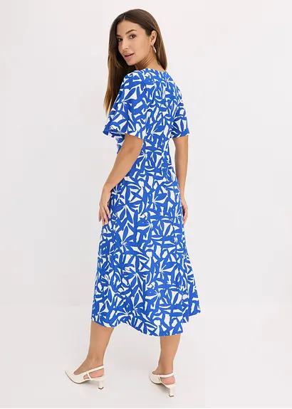 bonprix Schönes Sommerkleid mit weitfallenden Ärmeln und Smoke am Ausschnitt Vierteljährliche Förderung