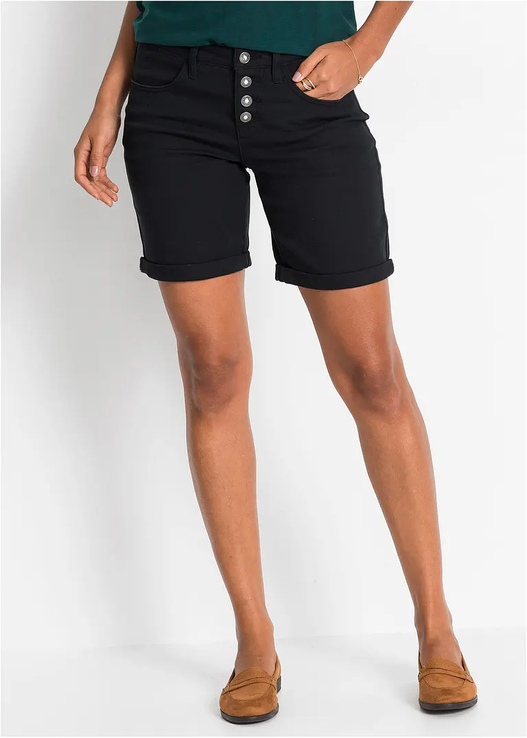 bonprix Sommerliche Stretch-Bermuda mit attraktiver Knopfleiste. - Damen Bis zu 55% Rabatt