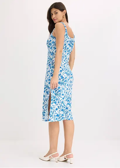 bonprix Sommerliches Blumenkleid mit dünnen Trägern - weiß Kostenloser Versand international