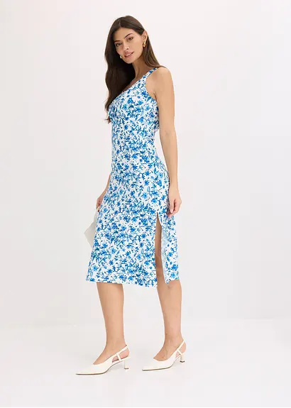 bonprix Sommerliches Blumenkleid mit dünnen Trägern - weiß Kostenloser Versand international