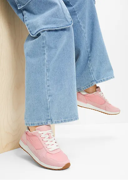 bonprix Lässiger Sneaker im Retro Look - rosa - Damen Fabrikladen