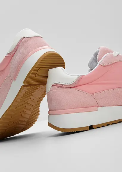 bonprix Lässiger Sneaker im Retro Look - rosa - Damen Fabrikladen