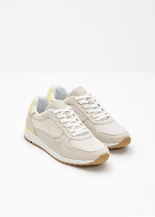 bonprix Lässiger Sneaker im Retro Look - beige - Damen Begrenzt auf 3 Tage