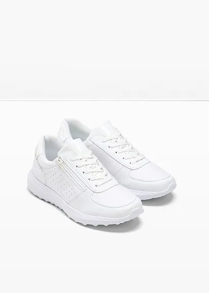 bonprix Komfortabler Sneaker in schönem Design - weiß - Damen Auslauf
