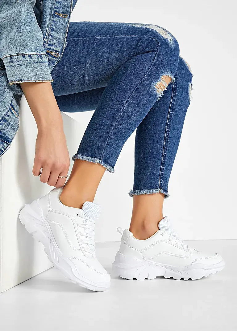 bonprix Modischer Chunky Sneaker - weiß - Damen Blitzverkäufe
