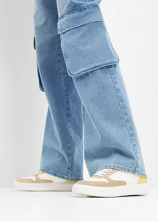 bonprix Bequemer Komfort Sneaker mit Reißverschluss - weiß Günstig kaufen