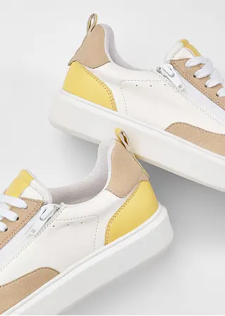 bonprix Bequemer Komfort Sneaker mit Reißverschluss - weiß Günstig kaufen