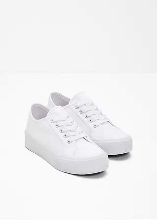 bonprix Schicker Plateausneaker von RAINBOW mit Schnürung - weiß - Damen Exklusivangebot
