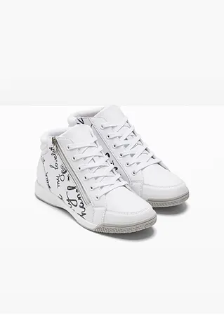 bonprix Winterlicher High top Sneaker mit auffälligen Details - weiß Black Friday