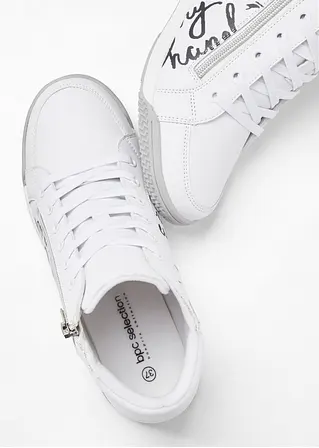 bonprix Winterlicher High top Sneaker mit auffälligen Details - weiß Black Friday
