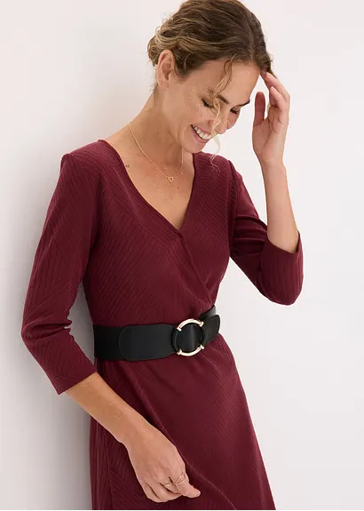 bonprix Eleganter Stretchgürtel aus Lederimitat - schwarz Saisonale Angebote
