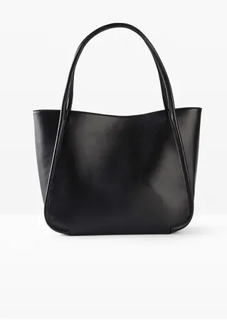bonprix Modischer Shopper in Lederoptik - schwarz - Damen Bis zu 55% Rabatt