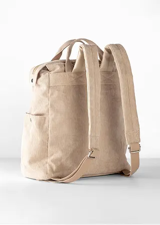 bonprix Weicher Rucksack in Cordoptik - beige - Damen Riesige Rabatte